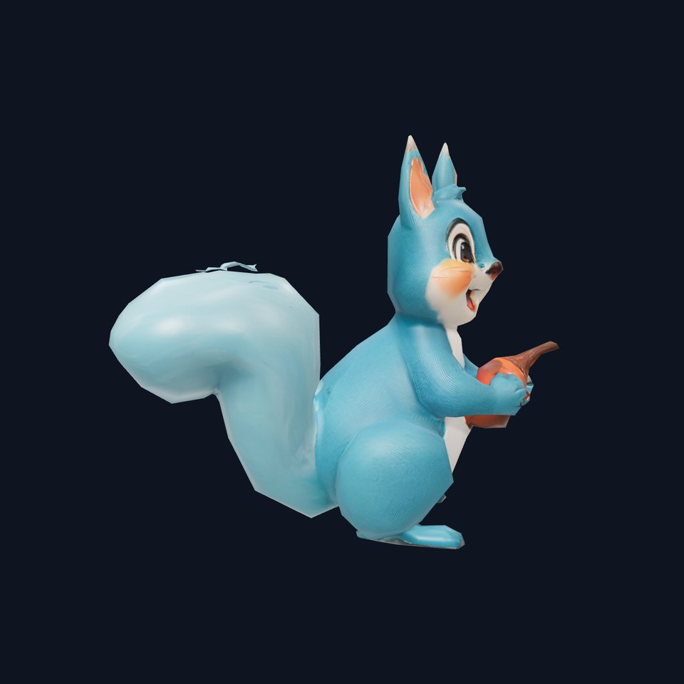 Cheerful Blue Squirrel model pack
